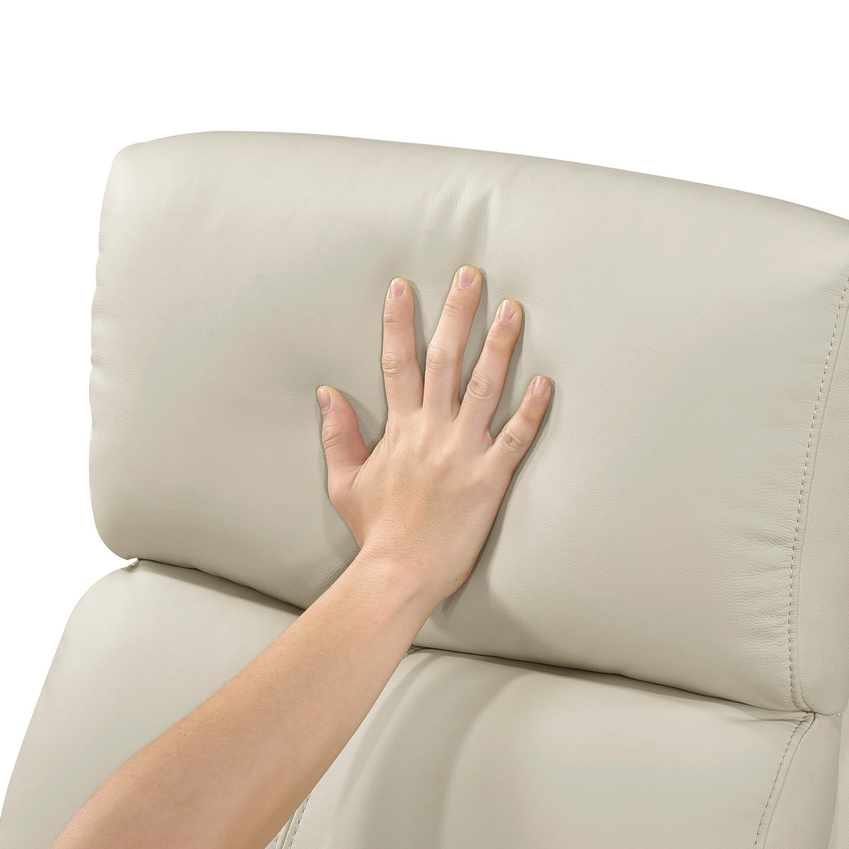Sorrento Beige Swivel Glider Reclining Chair by Homelegance at Eve Furniture