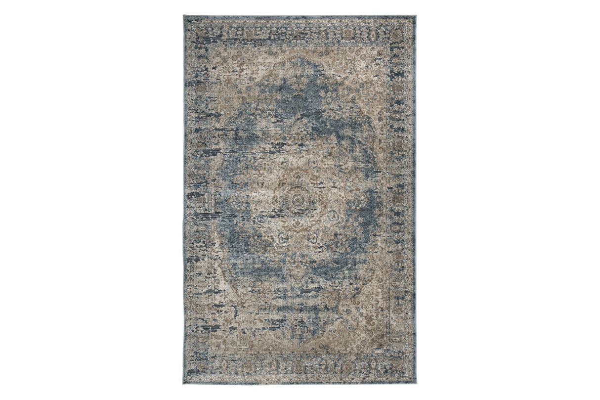 South Blue/Beige 8' x 10' Rug by Ashley at Eve Furniture