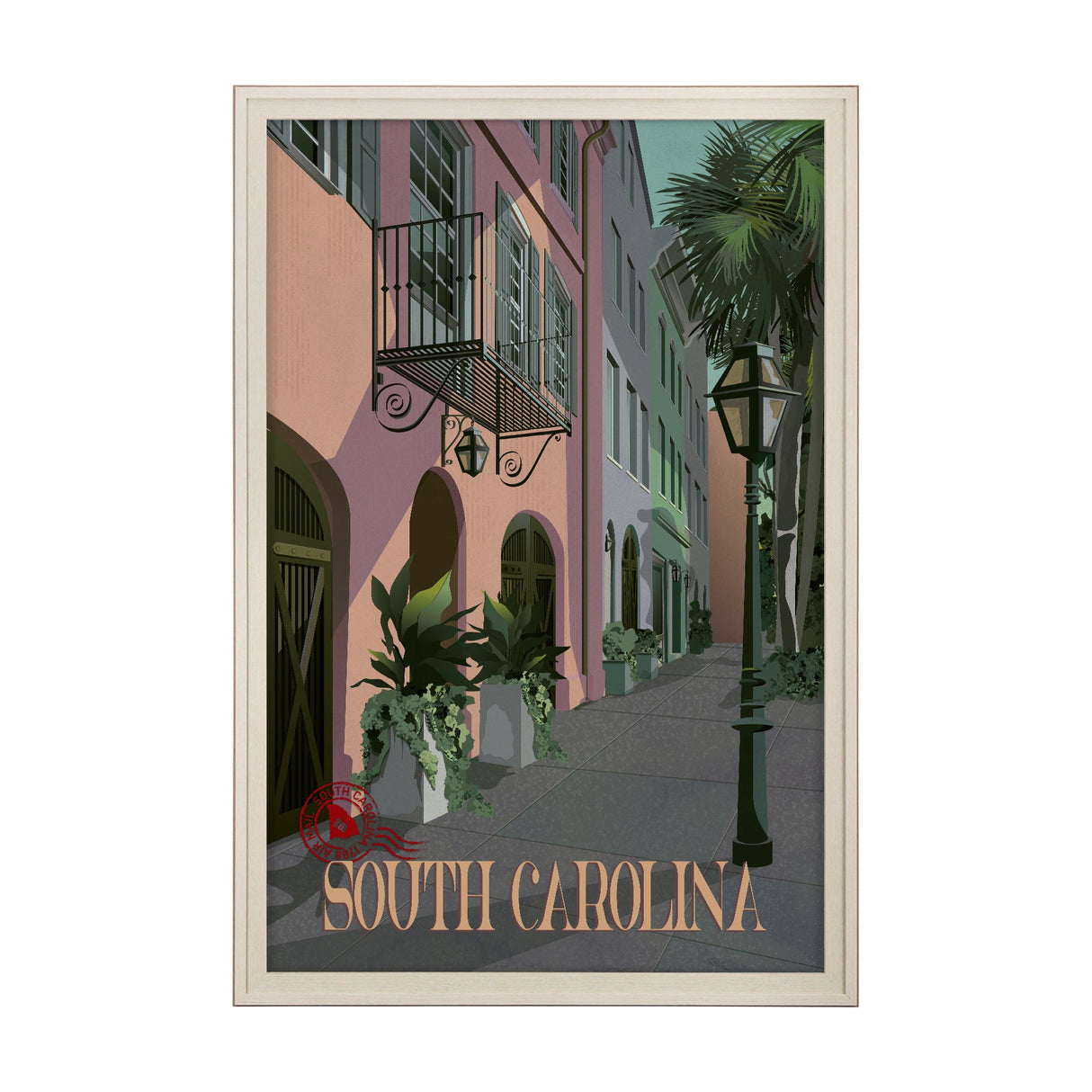 South Carolina Go USA (XL) by Mercana Studio Hand Embellished Decograph Framed Art Print under Glass by Mercana at Eve Furniture