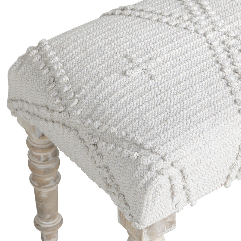 South Wales White/Cream Bench by Crestview at Eve Furniture