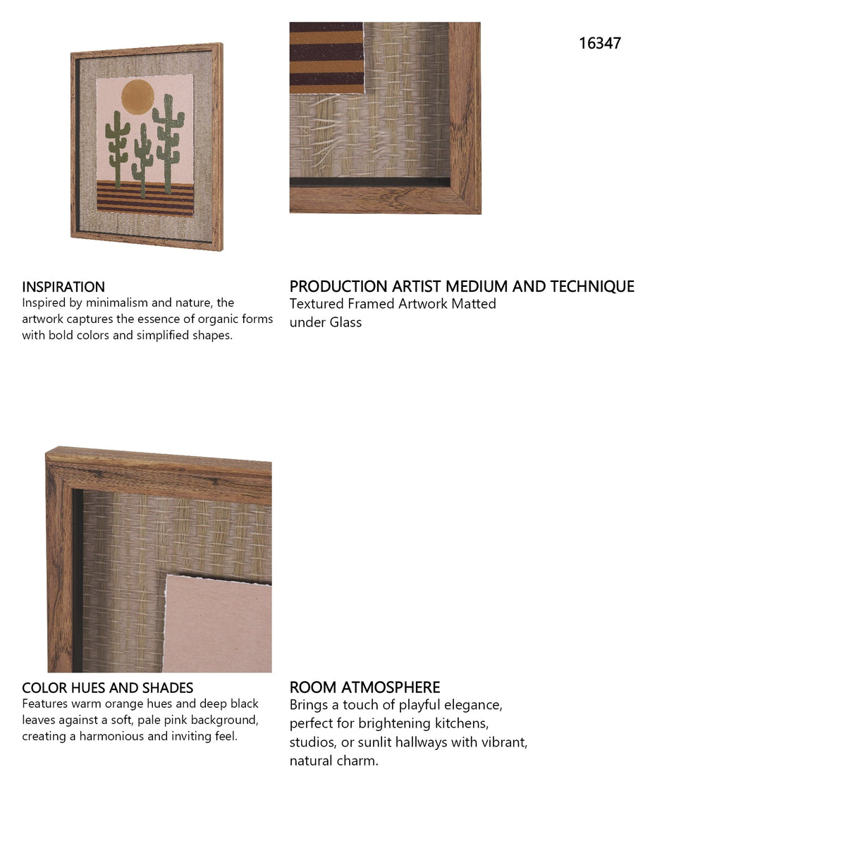 Southwestern Landscape No.3 by The Miuus Studio Textured Framed Artwork Matted under Glass by Mercana at Eve Furniture