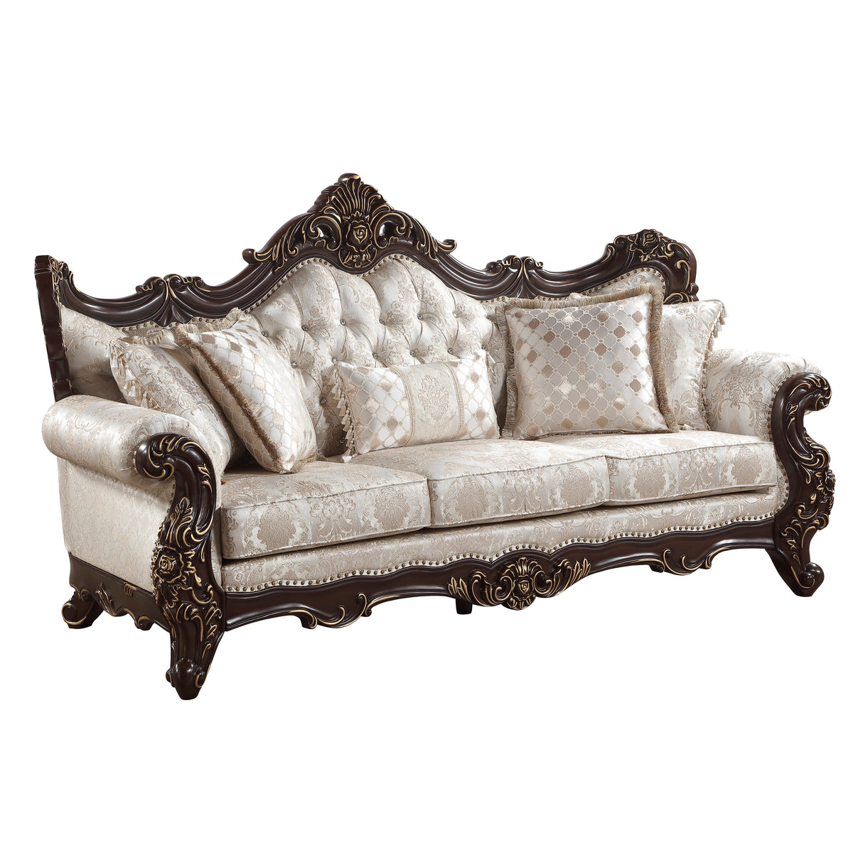 Sovereign Cherry Brown 2-Piece Living Room Set by Homelegance at Eve Furniture