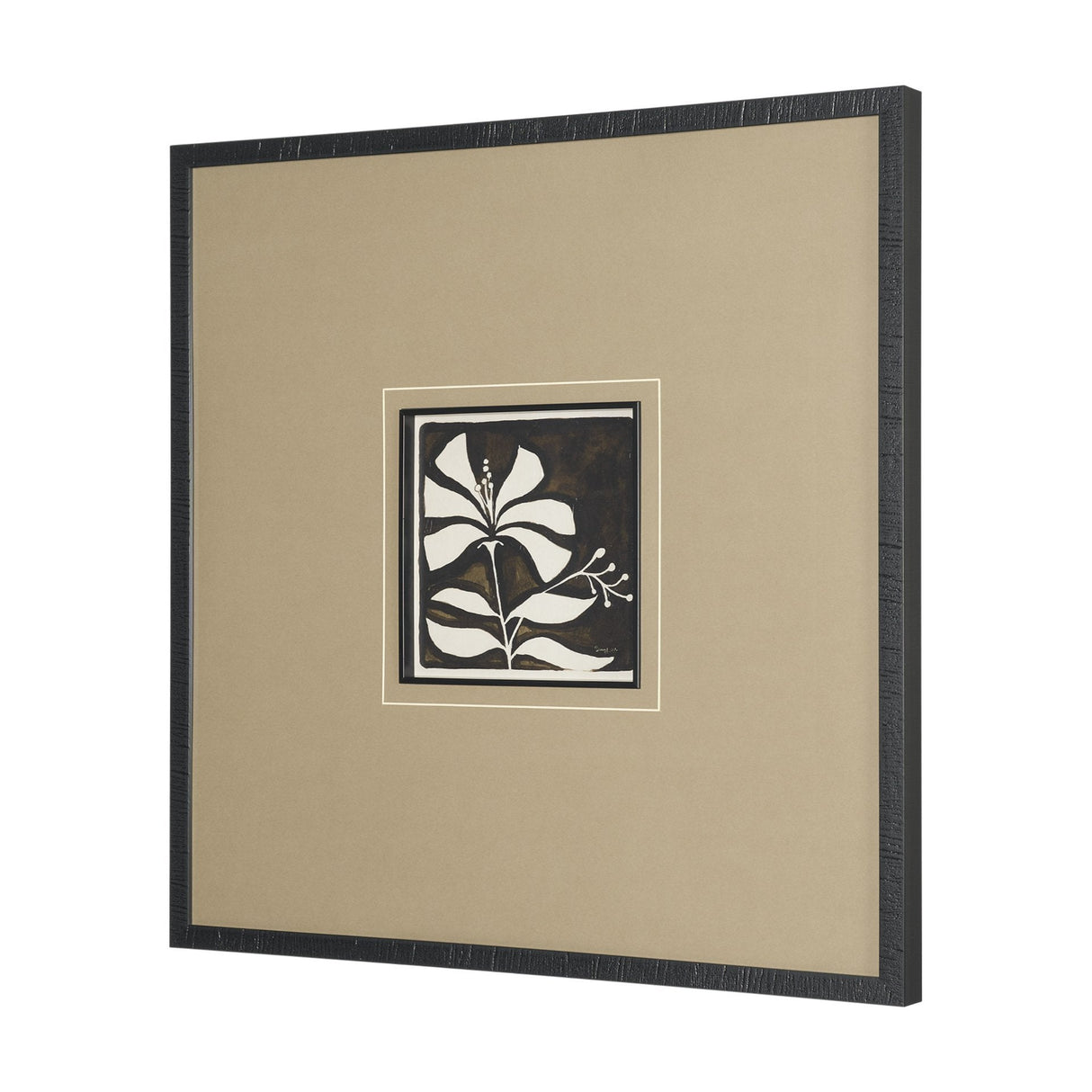 Spanish Tile Dark I by Mercana Studio Textured Framed Artwork Matted under Glass by Mercana at Eve Furniture