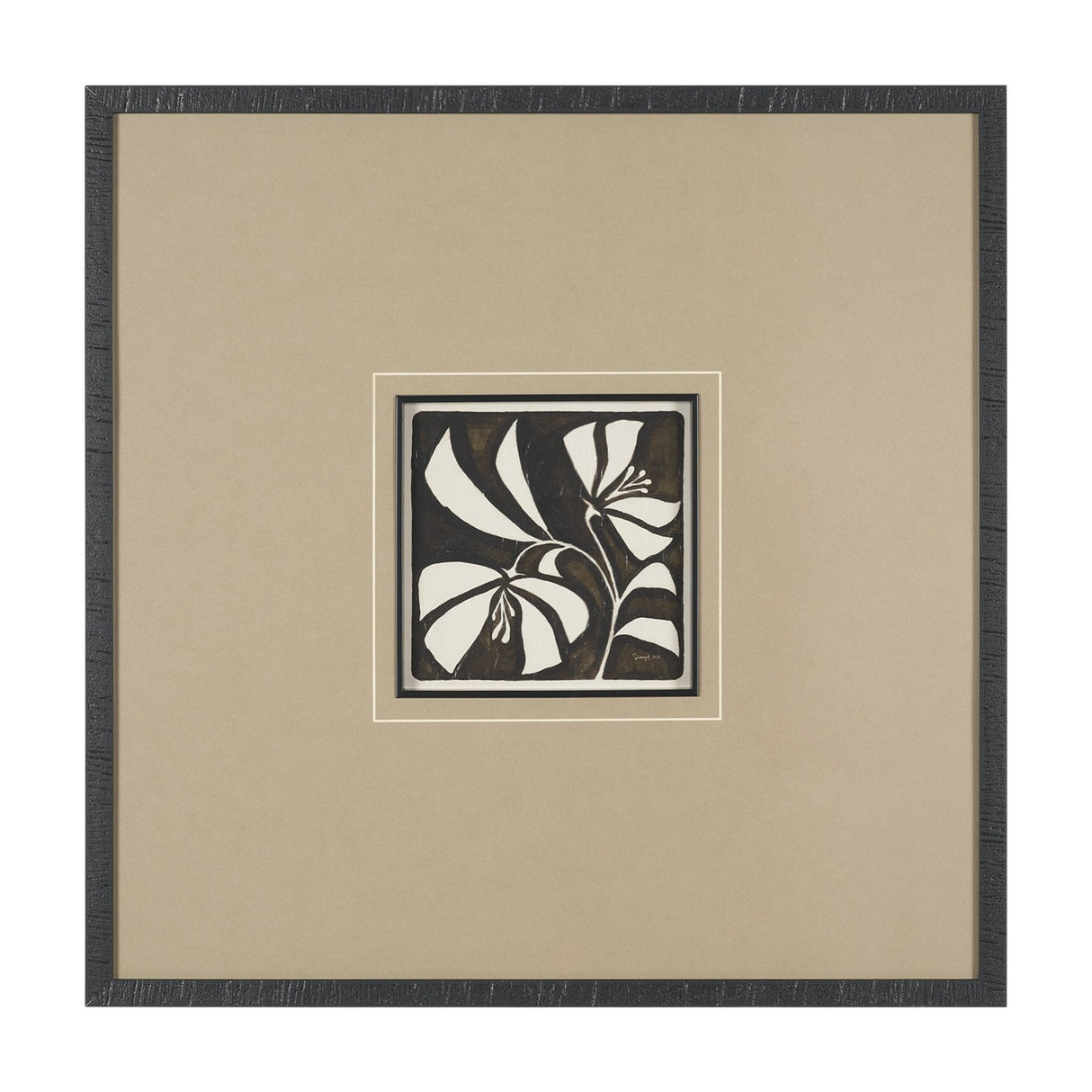 Spanish Tile Dark III by Mercana Studio Textured Framed Artwork Matted under Glass by Mercana at Eve Furniture