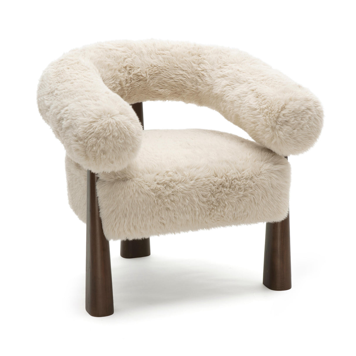 Spara Straight Vegan Shearling Accent Chair by TOV Furniture at Eve Furniture