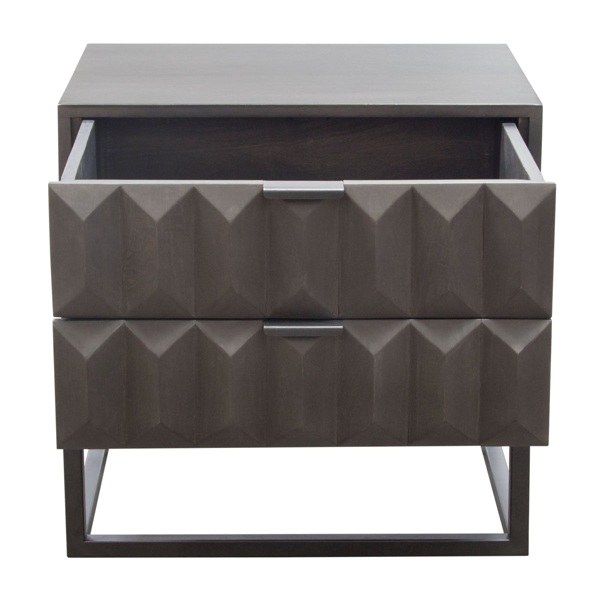 Spectrum Smoke Grey 2-Drawer Nightstand by Diamond Sofa at Eve Furniture