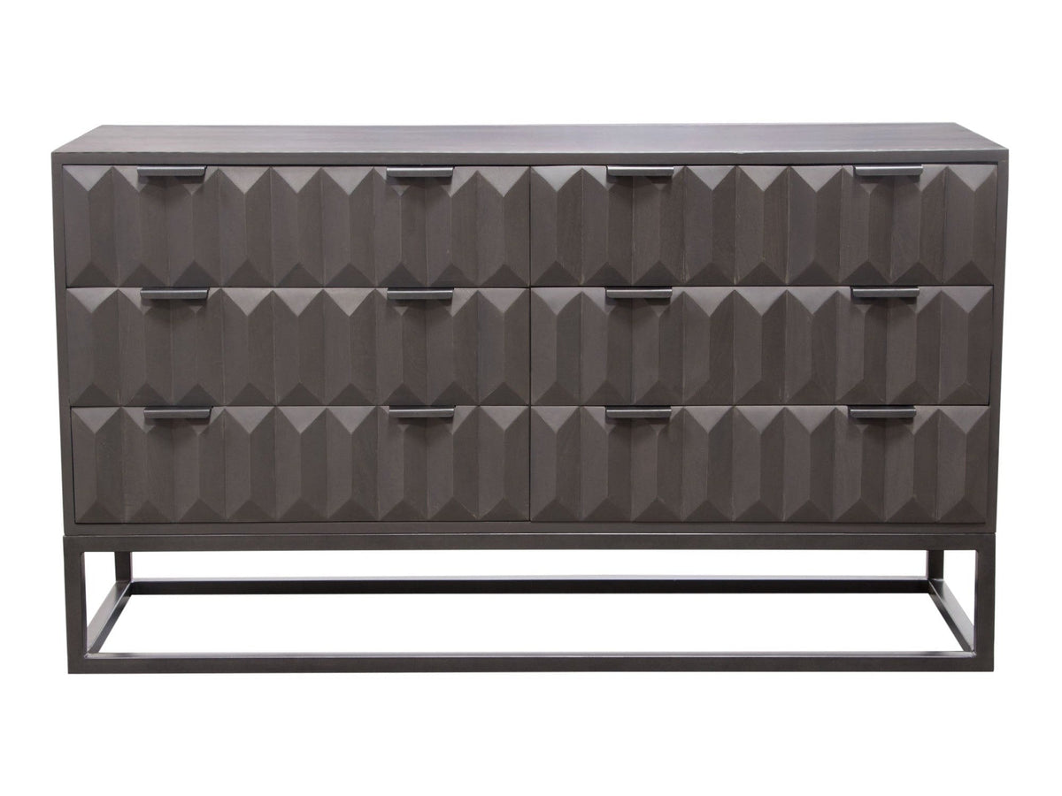 Spectrum Smoke Grey 6-Drawer Dresser by Diamond Sofa at Eve Furniture