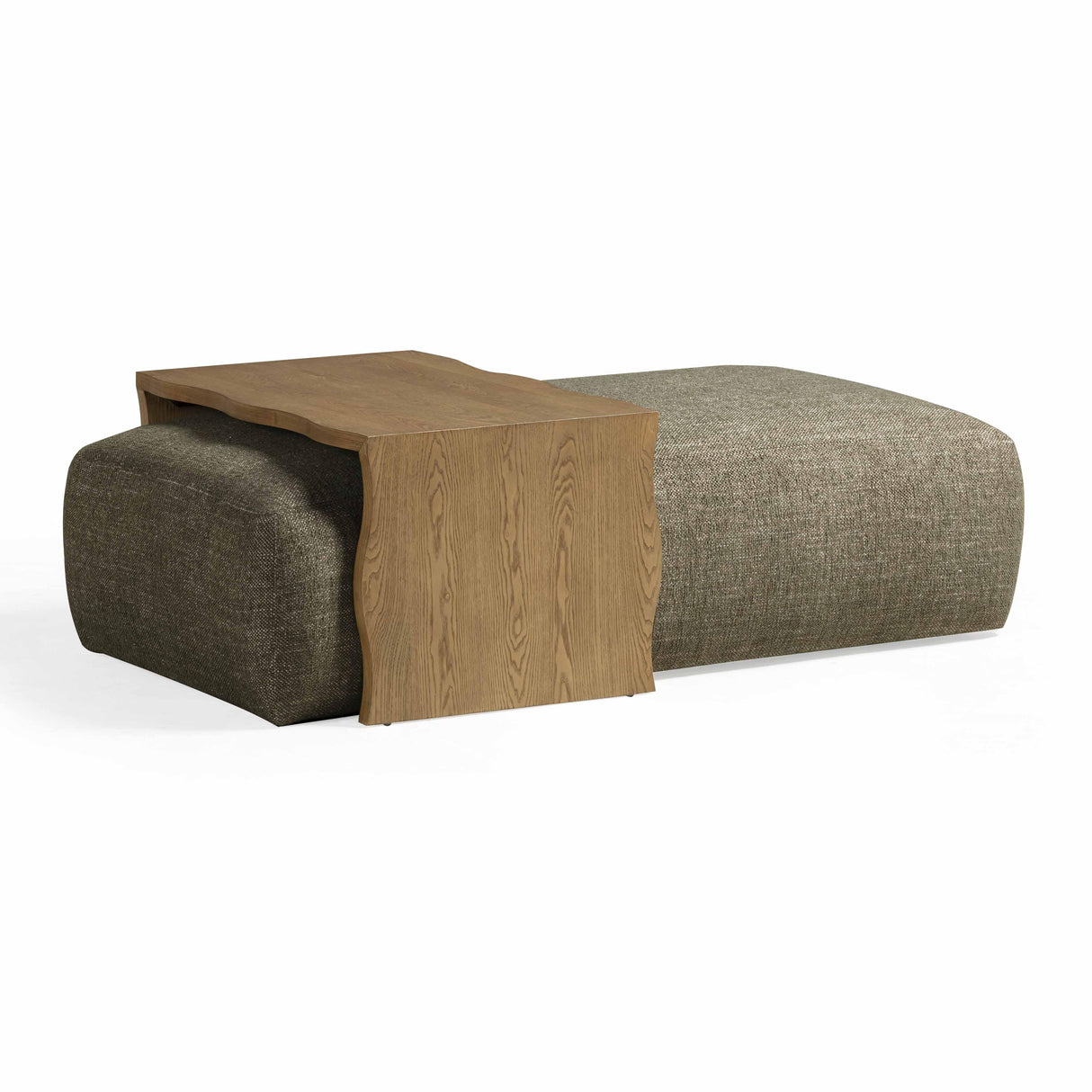 Spencer Performance Basketweave Ottoman with Bridge Table by TOV Furniture at Eve Furniture
