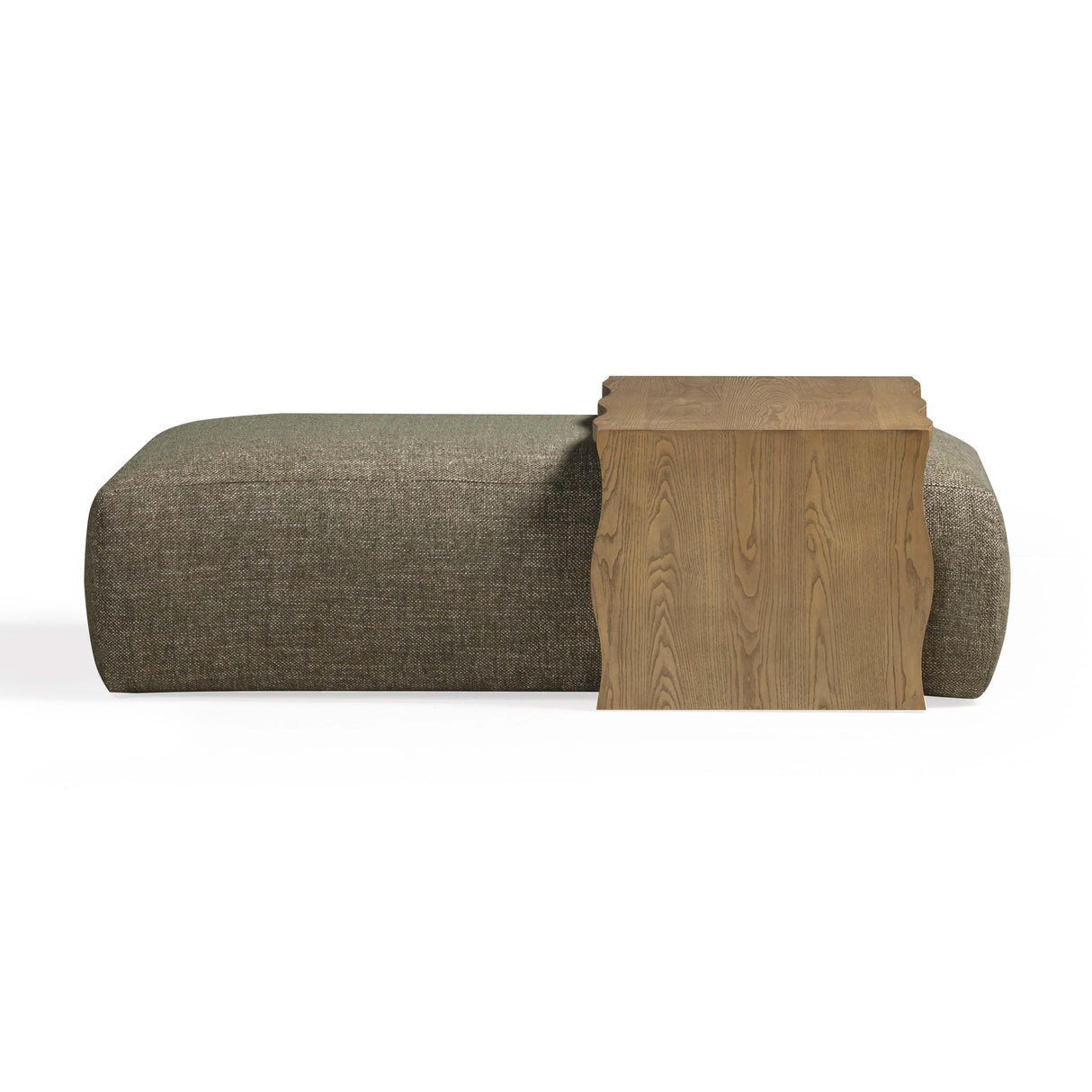 Spencer Performance Basketweave Ottoman with Bridge Table by TOV Furniture at Eve Furniture