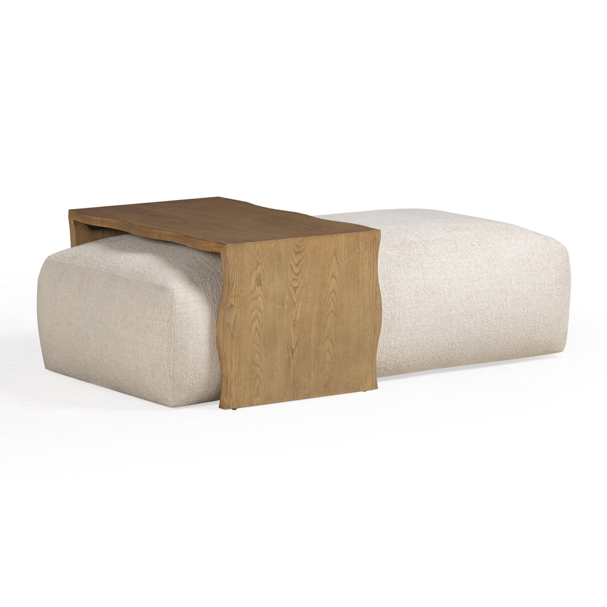 Spencer Performance Basketweave Ottoman with Bridge Table by TOV Furniture at Eve Furniture