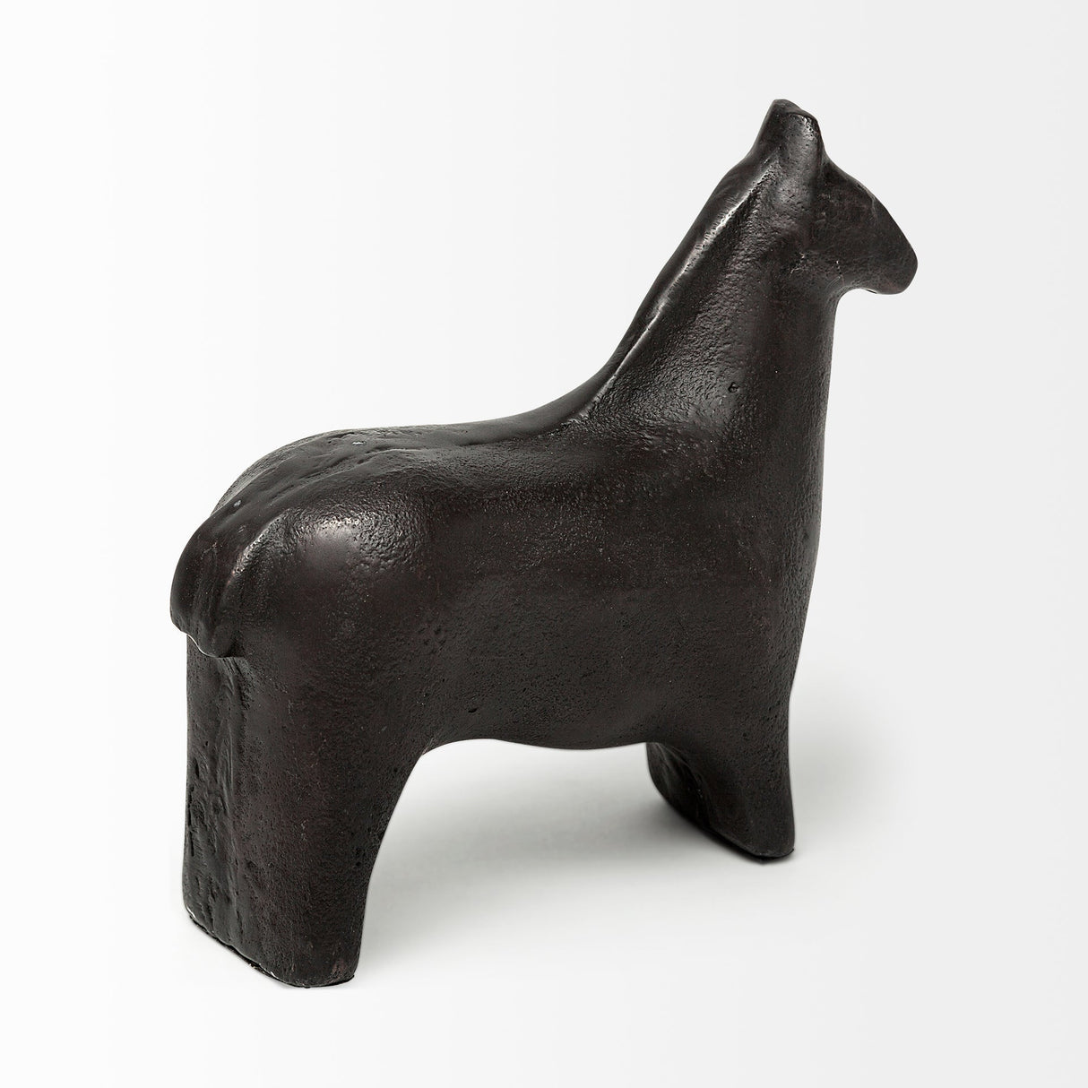 Sphynx II Black Cast Aluminum Horse Shaped Object by Mercana at Eve Furniture