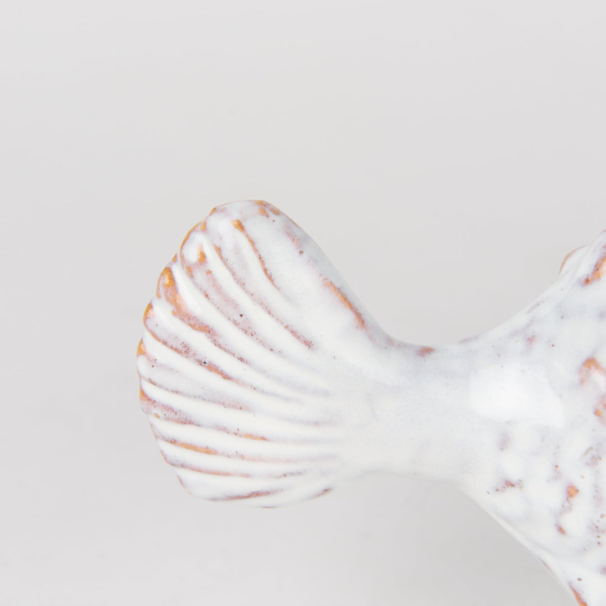 Spike II (Large) 10L x 6W Off-White Ceramic Puffer Fish by Mercana at Eve Furniture