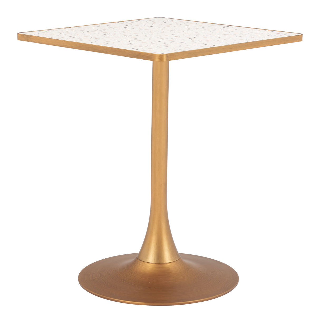 Spot Beige & Gold Bistro Table by Zuomod at Eve Furniture