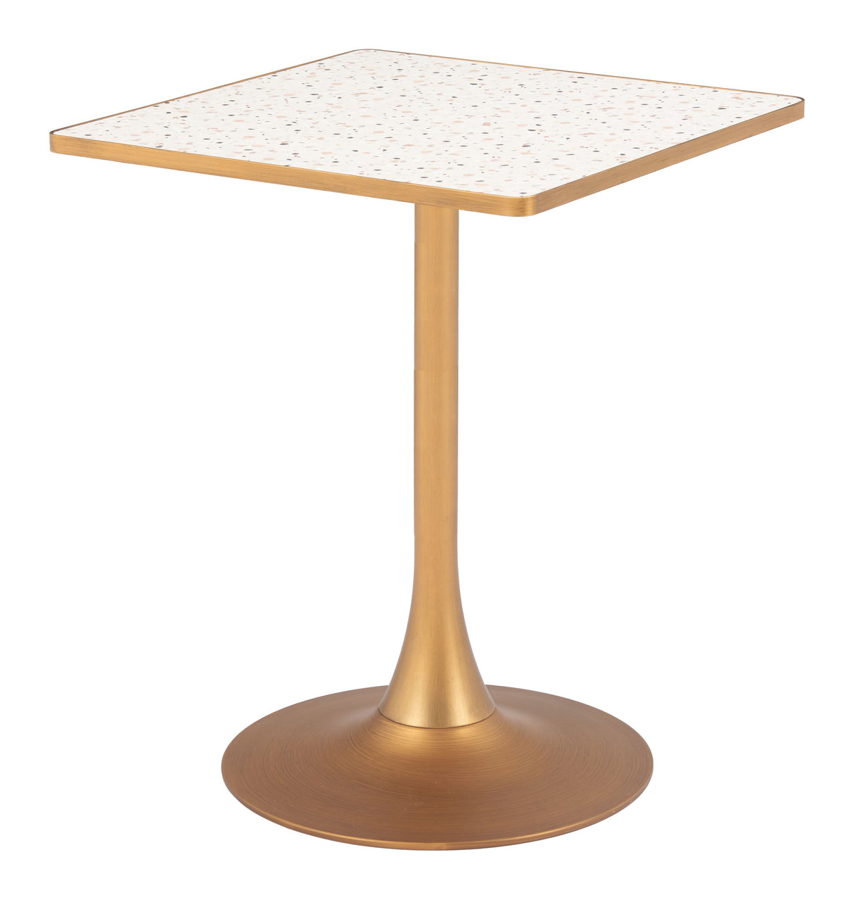 Spot Beige & Gold Bistro Table by Zuomod at Eve Furniture