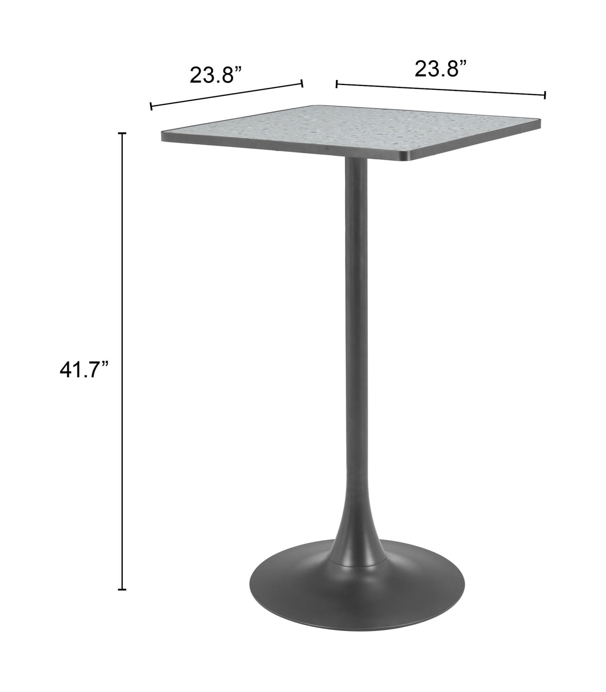 Spot Gray & Black Bar Table by Zuomod at Eve Furniture