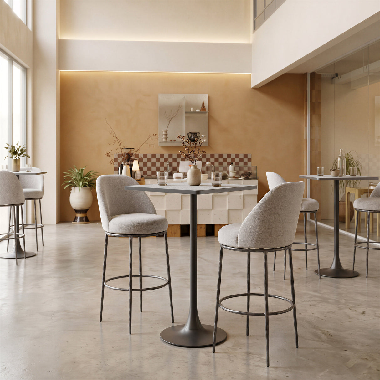 Spot Gray & Black Bar Table by Zuomod at Eve Furniture