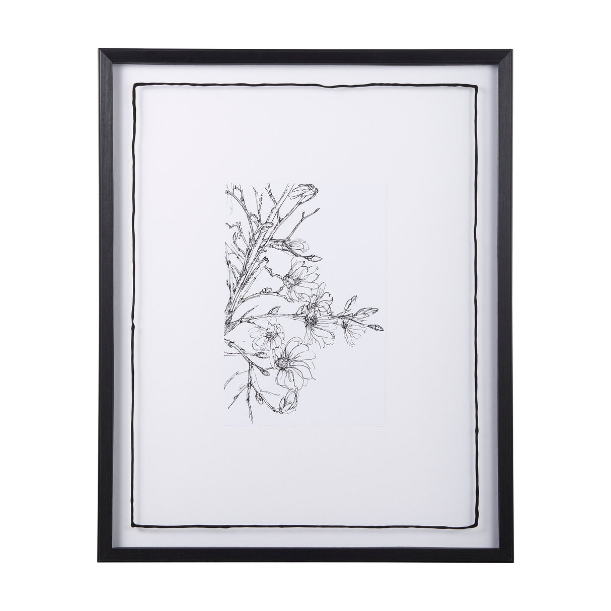 Spring Blooming X by Mercana Studio a Hand Embellished Textured Framed Art Print Matted under Glass by Mercana at Eve Furniture