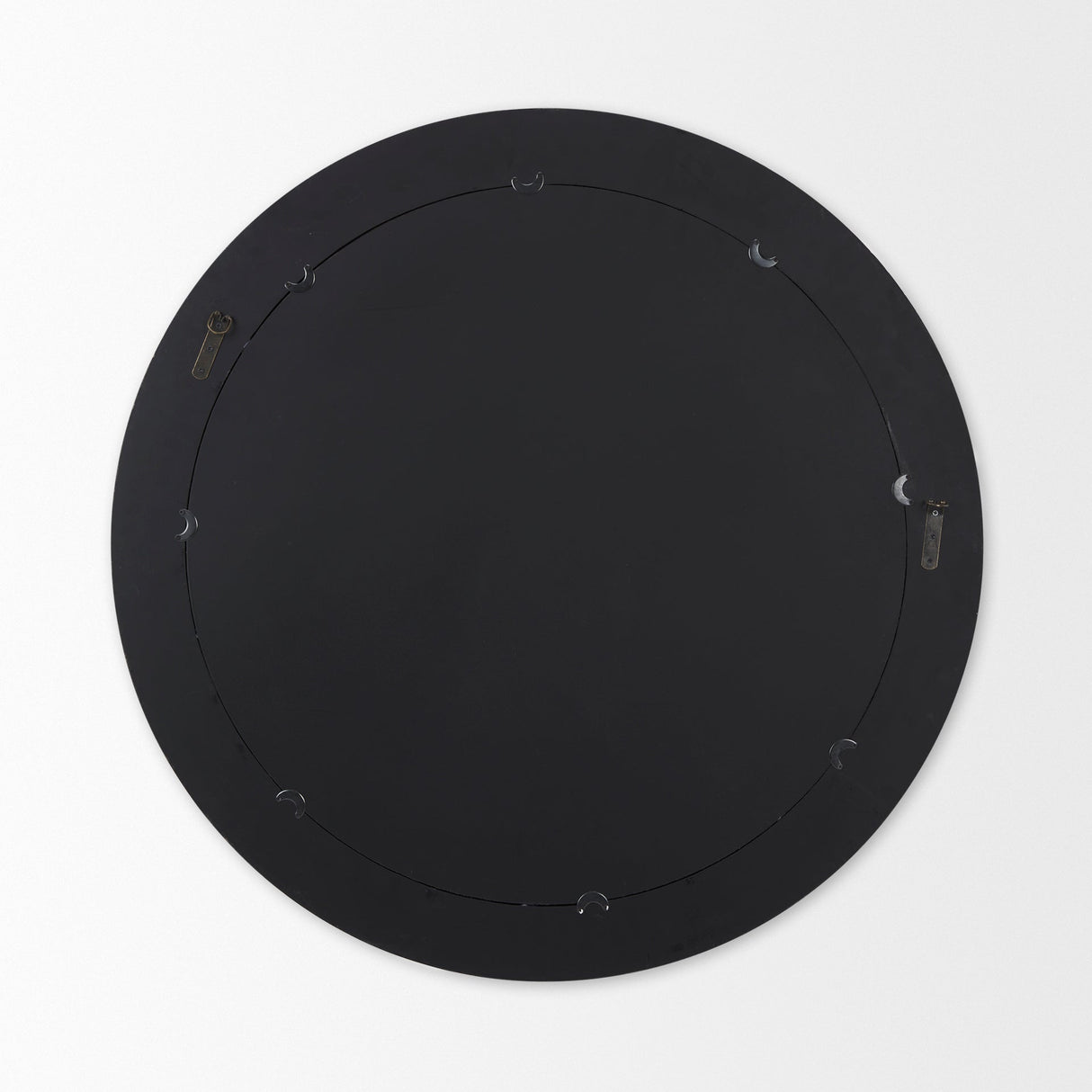 Sprocket Mirror Round Natural Brown Wood Frame Mirror by Mercana at Eve Furniture