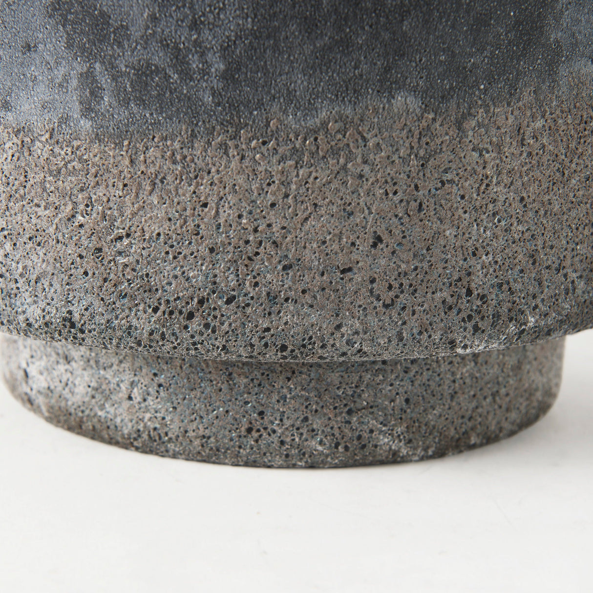 Squally 8.0L x 8.0W x 8.6H Black/Brown Glass Ombre Textured Vase by Mercana at Eve Furniture