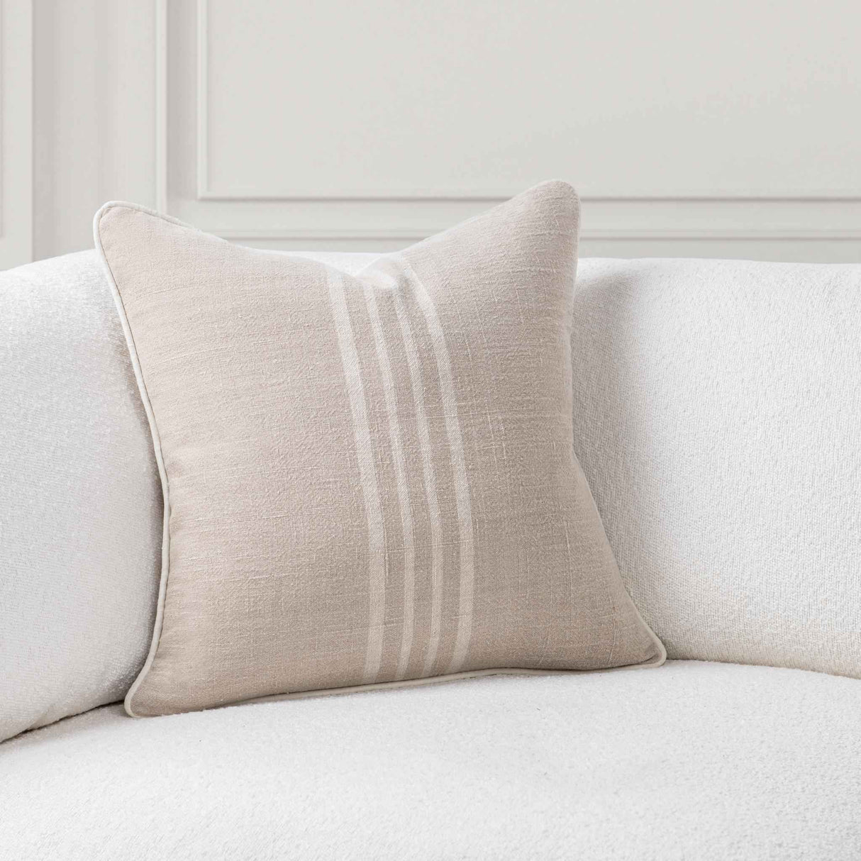SR Newport Ivory 22x22 Throw Pillow (Set of 2) by Classic Home at Eve Furniture