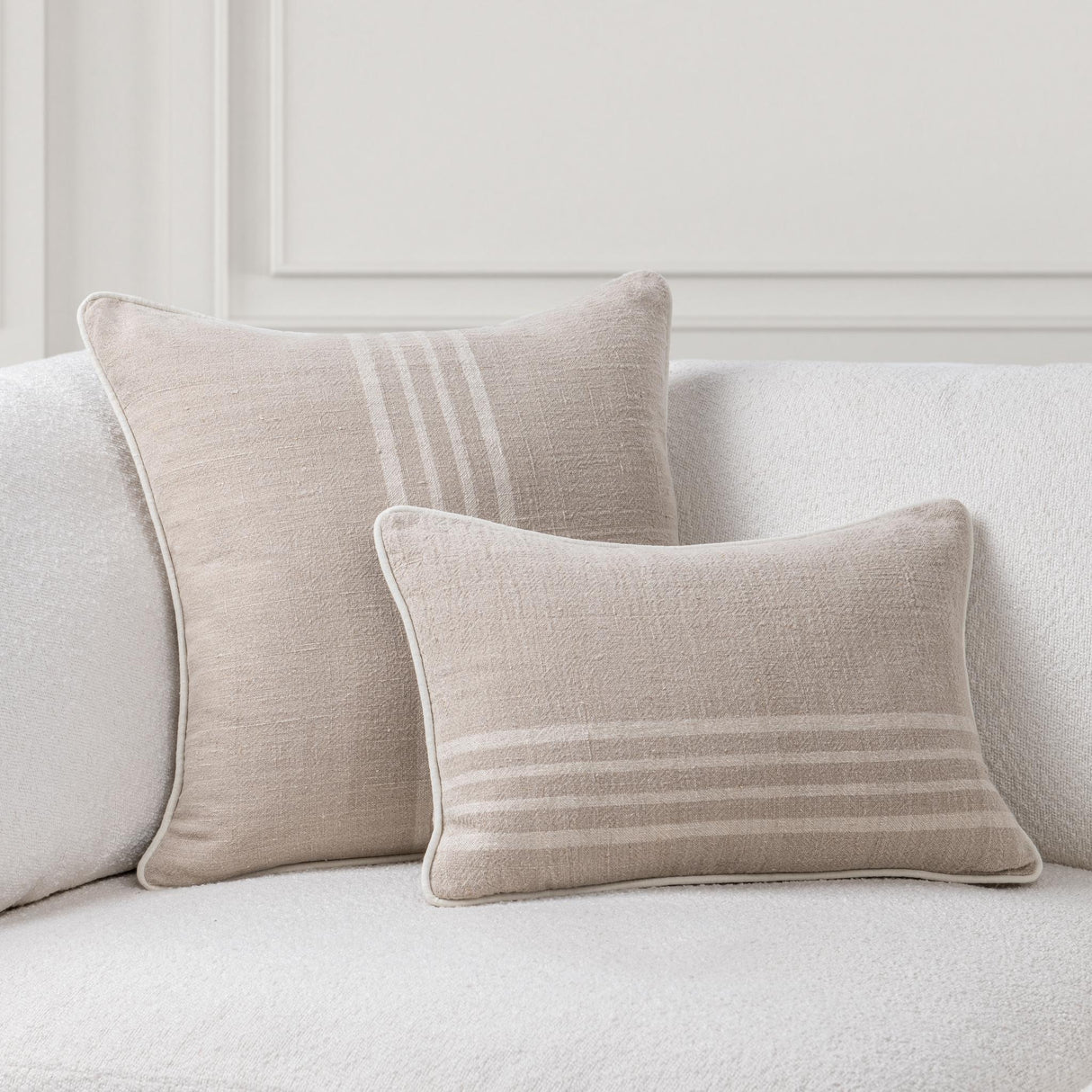 SR Newport Ivory Throw Pillow (Set of 2) by Classic Home at Eve Furniture