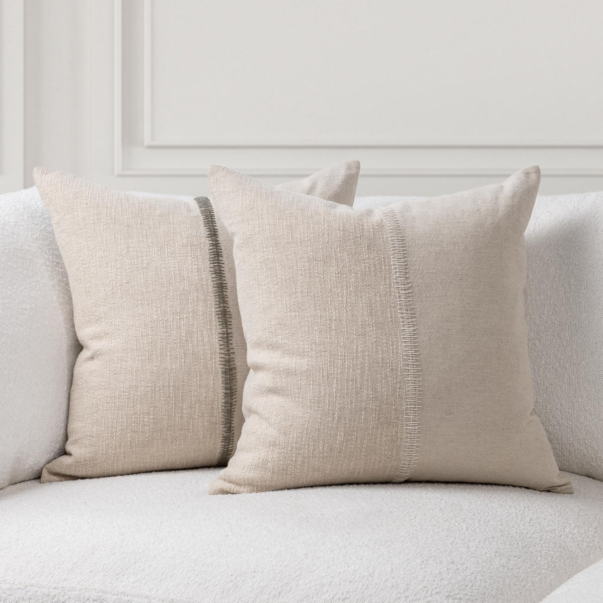 SR Nisha Natural/Dry Sage 22x22 Throw Pillow (Set of 2) by Classic Home at Eve Furniture