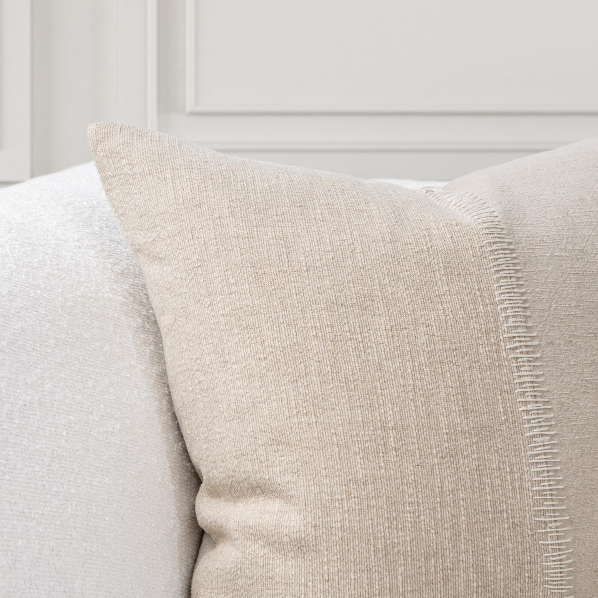 SR Nisha Natural/Ivory 22x22 Throw Pillow (Set of 2) by Classic Home at Eve Furniture