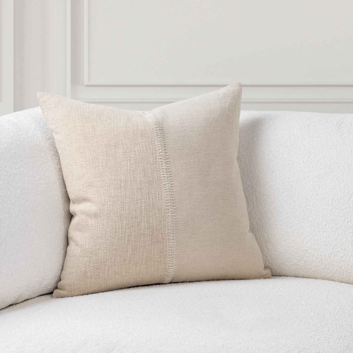 SR Nisha Natural/Ivory 22x22 Throw Pillow (Set of 2) by Classic Home at Eve Furniture