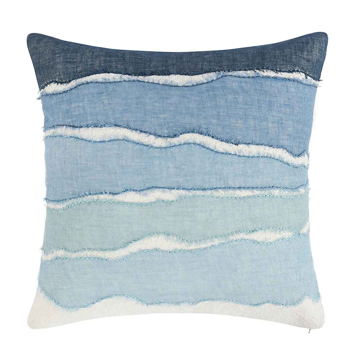 ST Bikram Capri Blue Multi 22x22 Throw Pillow (Set of 2) by Classic Home at Eve Furniture