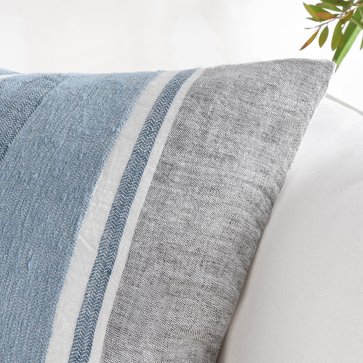 ST Lima Capri Blue/Dark Gray Multiple Sizes Throw Pillow (Set of 2) by Classic Home at Eve Furniture