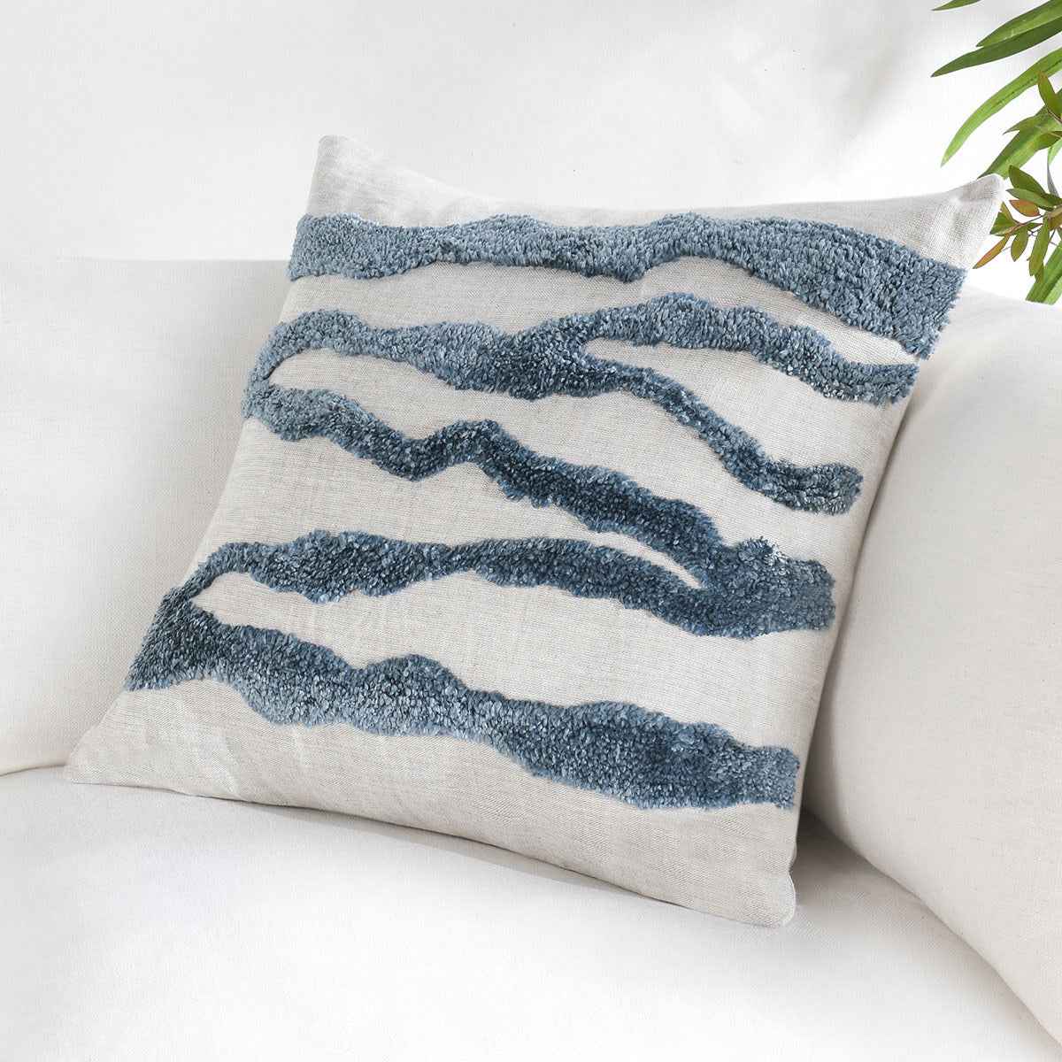 ST Passage Capri Blue 22x22 Throw Pillow (Set of 2) by Classic Home at Eve Furniture