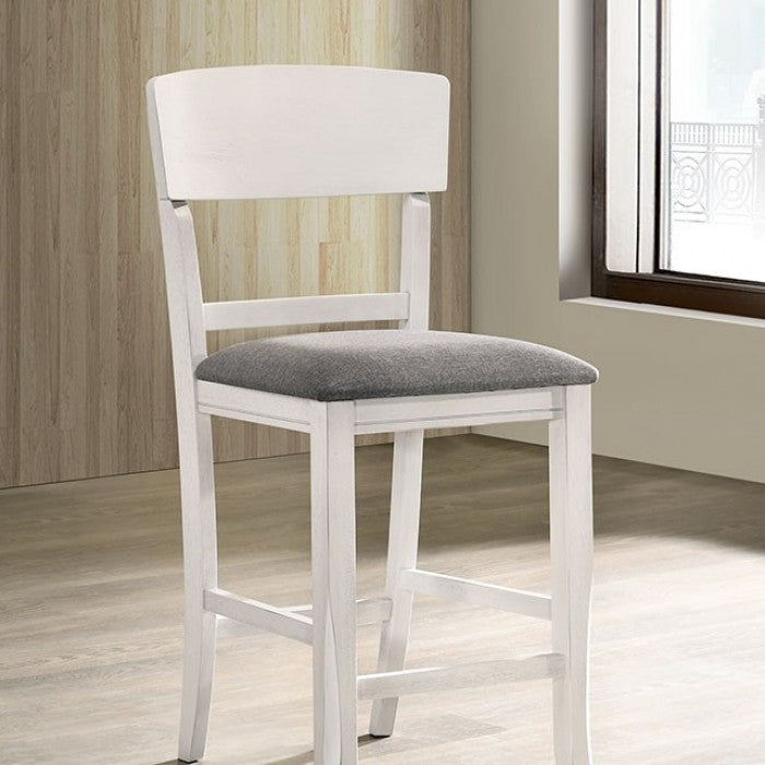 Stacie White/Gray Counter Height Chair Set of 2