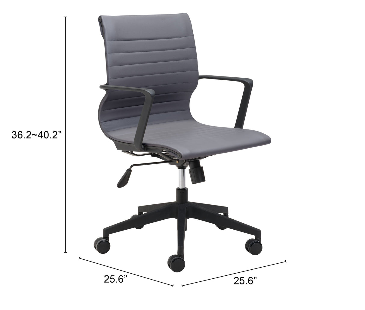 Stacy Dark Gray Office Chair by Zuomod at Eve Furniture