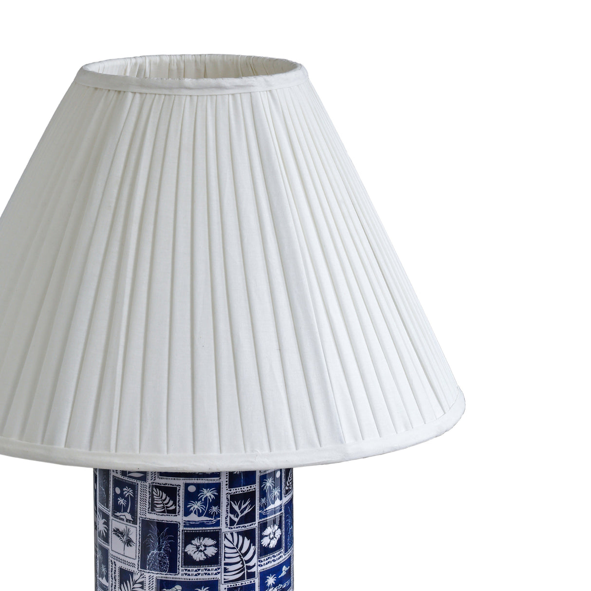 Stamp Blue Pleated Table Lamp by TOV Furniture at Eve Furniture