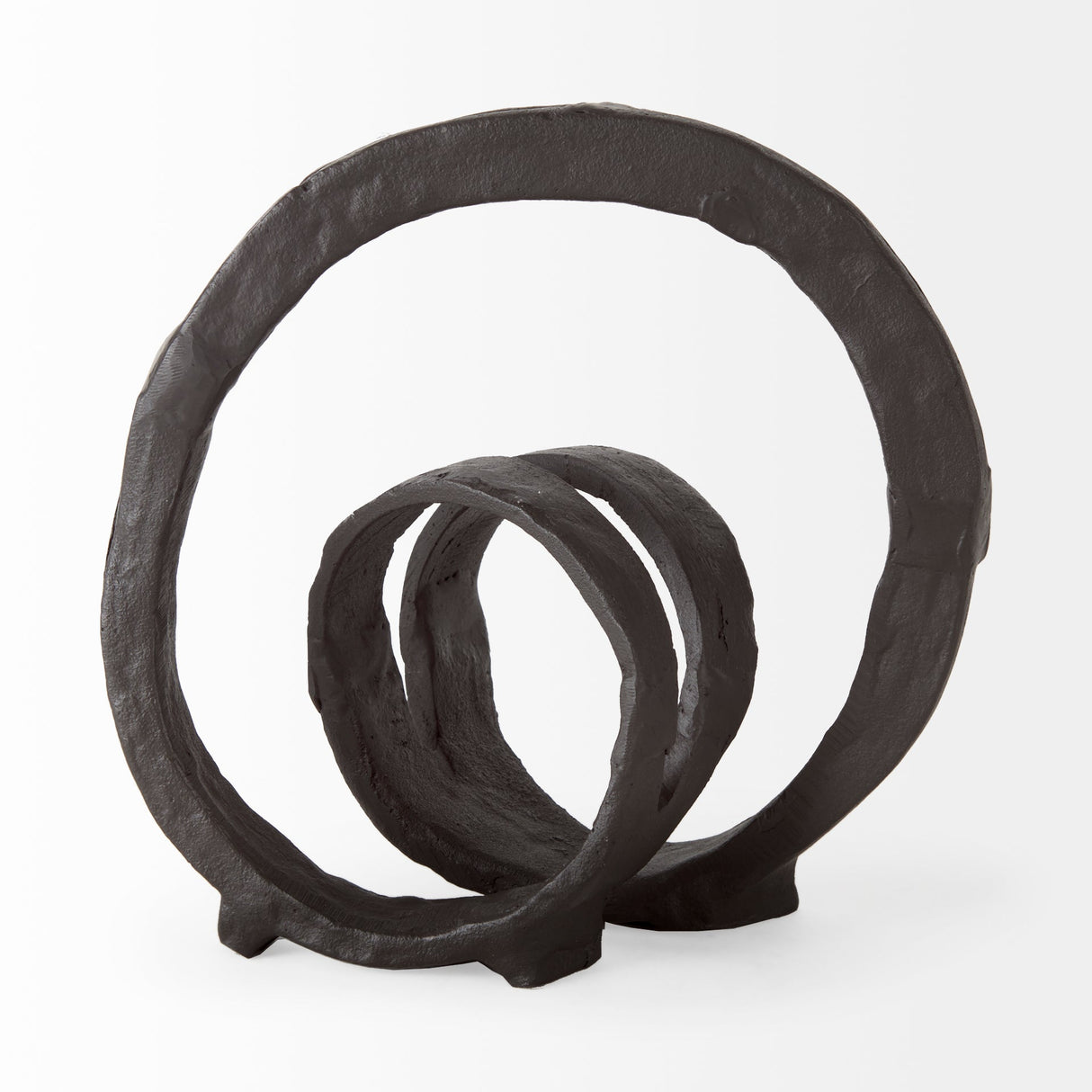 Stanislaw II Black Metal Infinite Ribbon Sculpture by Mercana at Eve Furniture