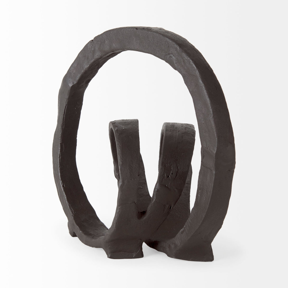 Stanislaw II Black Metal Infinite Ribbon Sculpture by Mercana at Eve Furniture