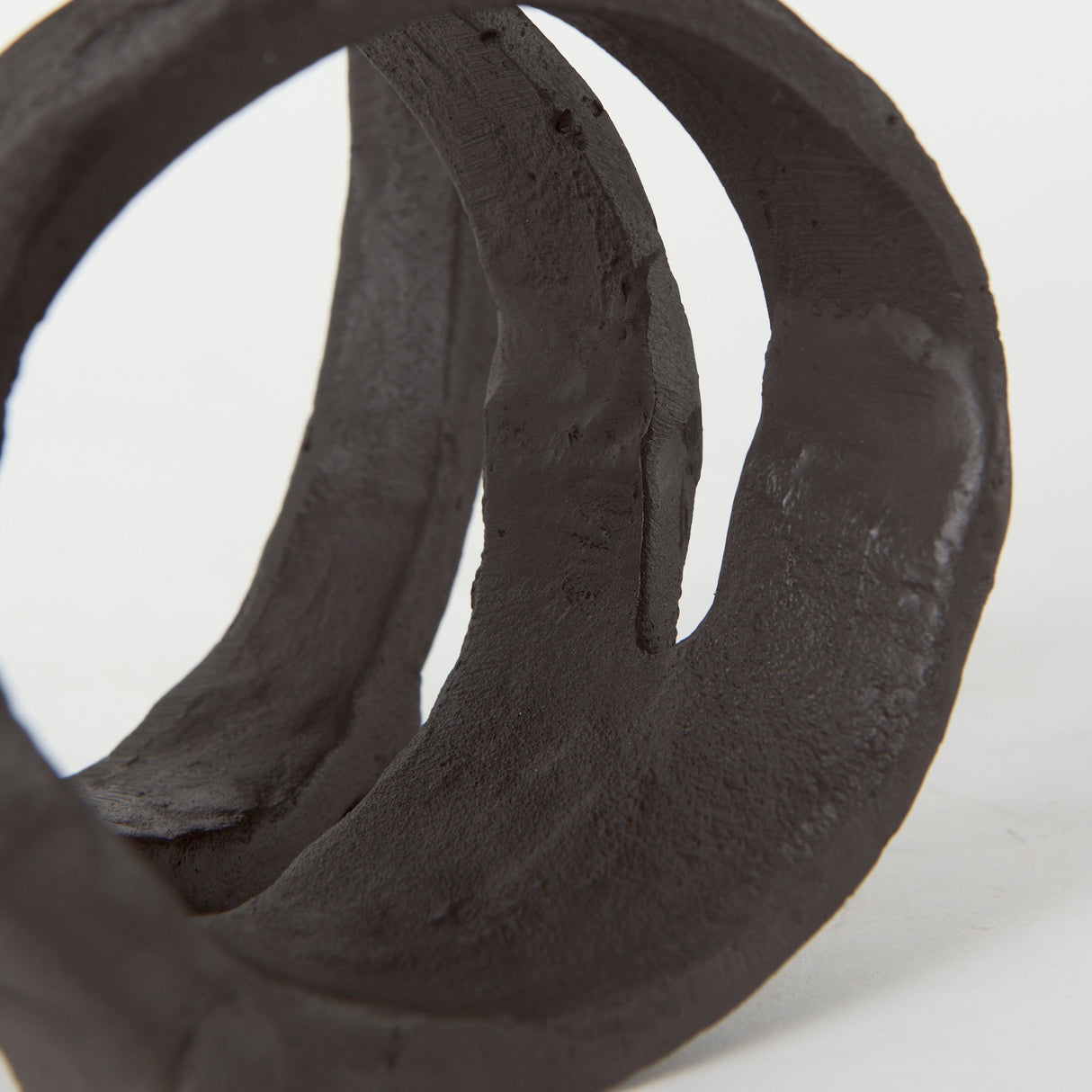 Stanislaw II Black Metal Infinite Ribbon Sculpture by Mercana at Eve Furniture