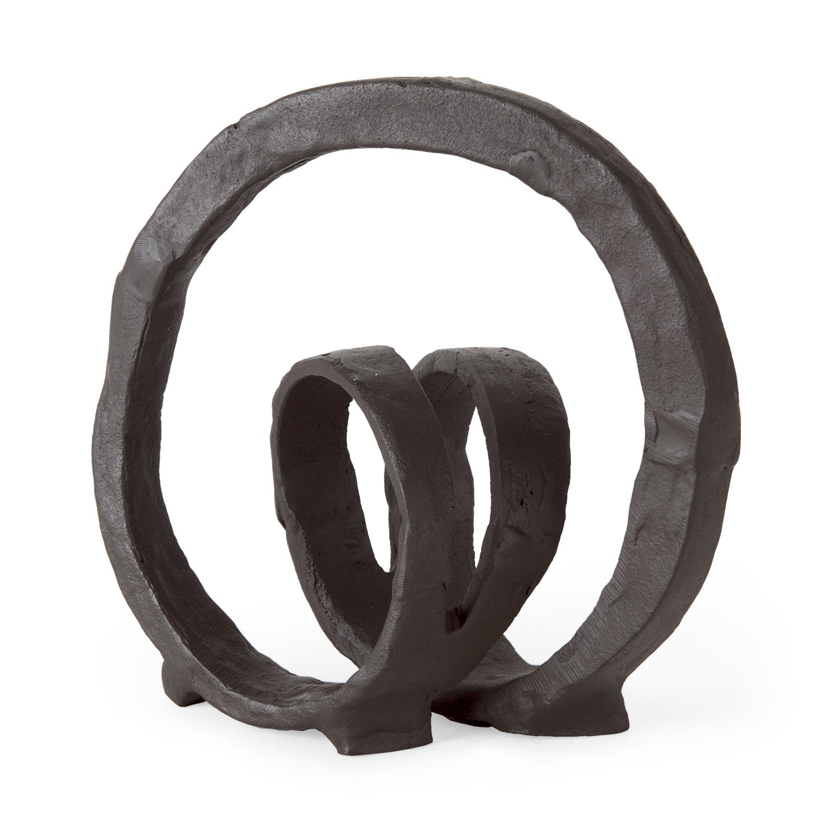 Stanislaw II Black Metal Infinite Ribbon Sculpture by Mercana at Eve Furniture