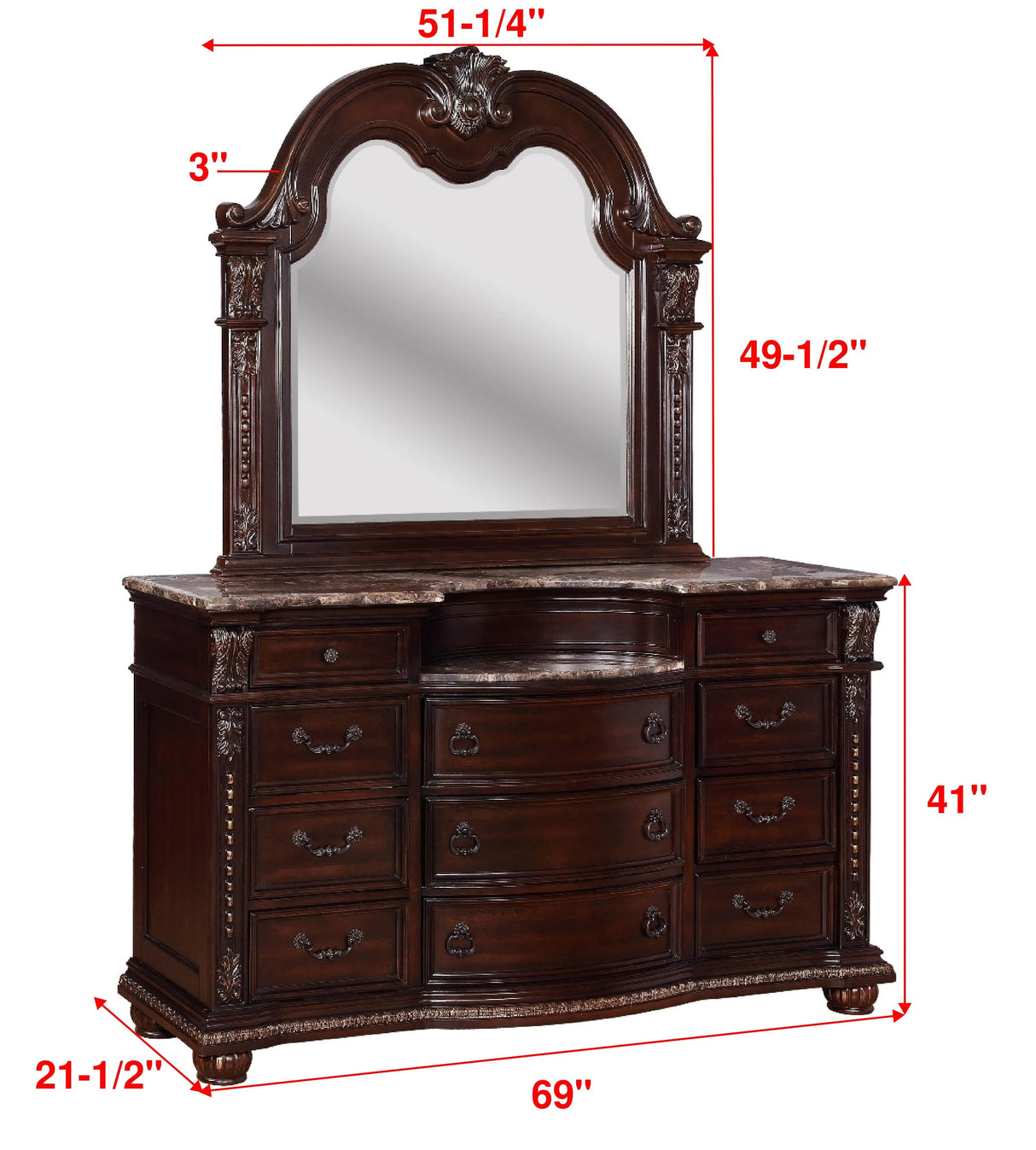 Stanley Cherry Brown Dresser by Crown Mark at Eve Furniture