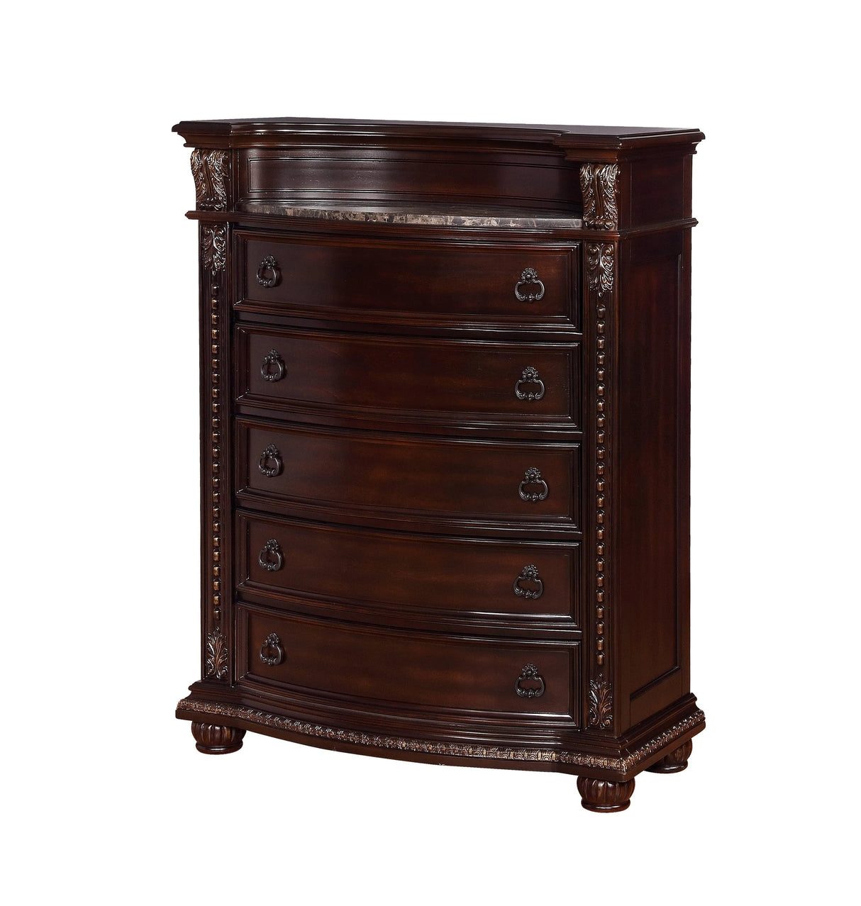 Stanley Cherry Brown Upholstered Sleigh Bedroom Set by Crown Mark at Eve Furniture
