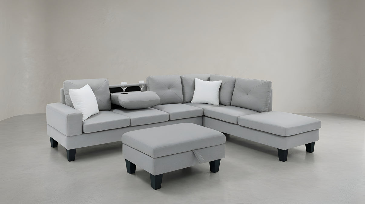 Star Light Grey RAF Sectional by New Era Innovations at Eve Furniture