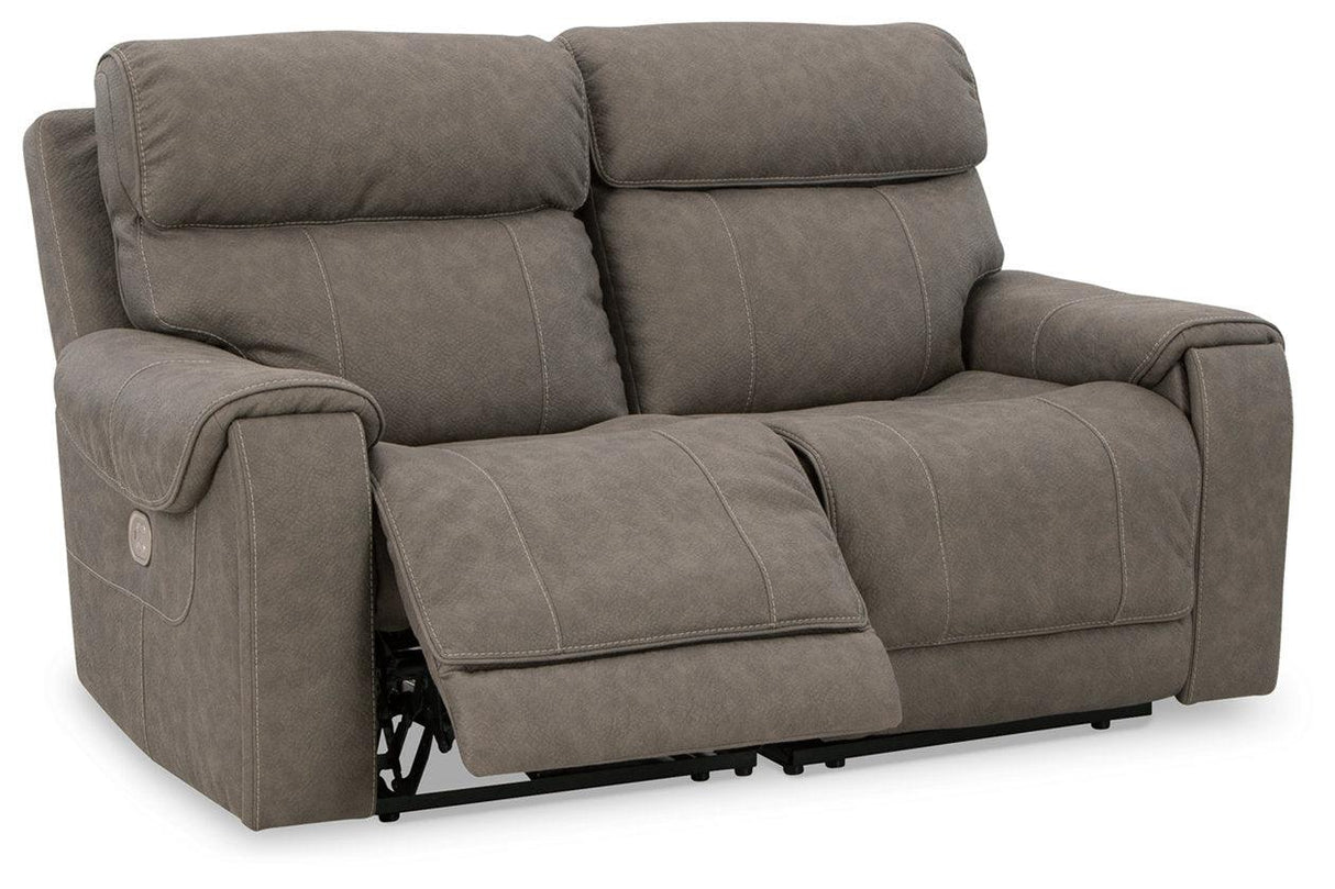 Starbot Fossil Power Reclining Sectional Loveseat by Ashley at Eve Furniture