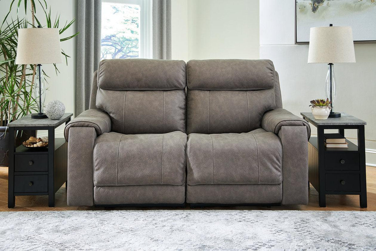 Starbot Fossil Power Reclining Sectional Loveseat by Ashley at Eve Furniture