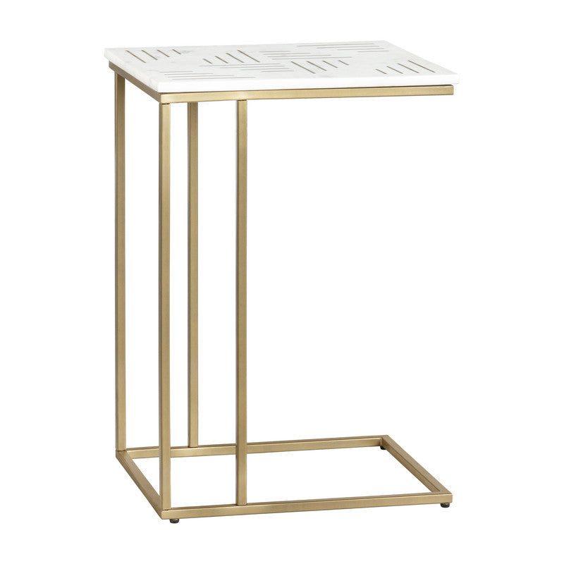 Stardust White/Gold C-Table by Crestview at Eve Furniture