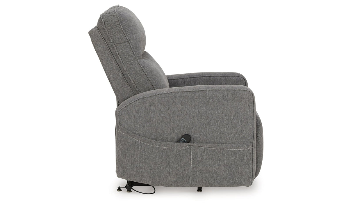 Starganza Gray Power Lift Recliner by ASHLEY FURNITURE at Eve Furniture