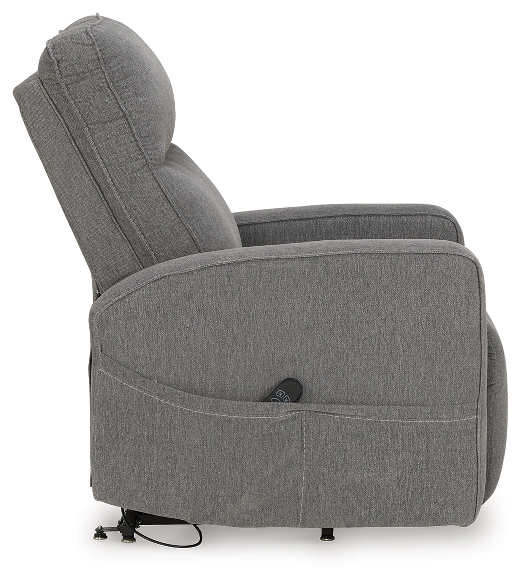 Starganza Gray Power Lift Recliner by ASHLEY FURNITURE at Eve Furniture