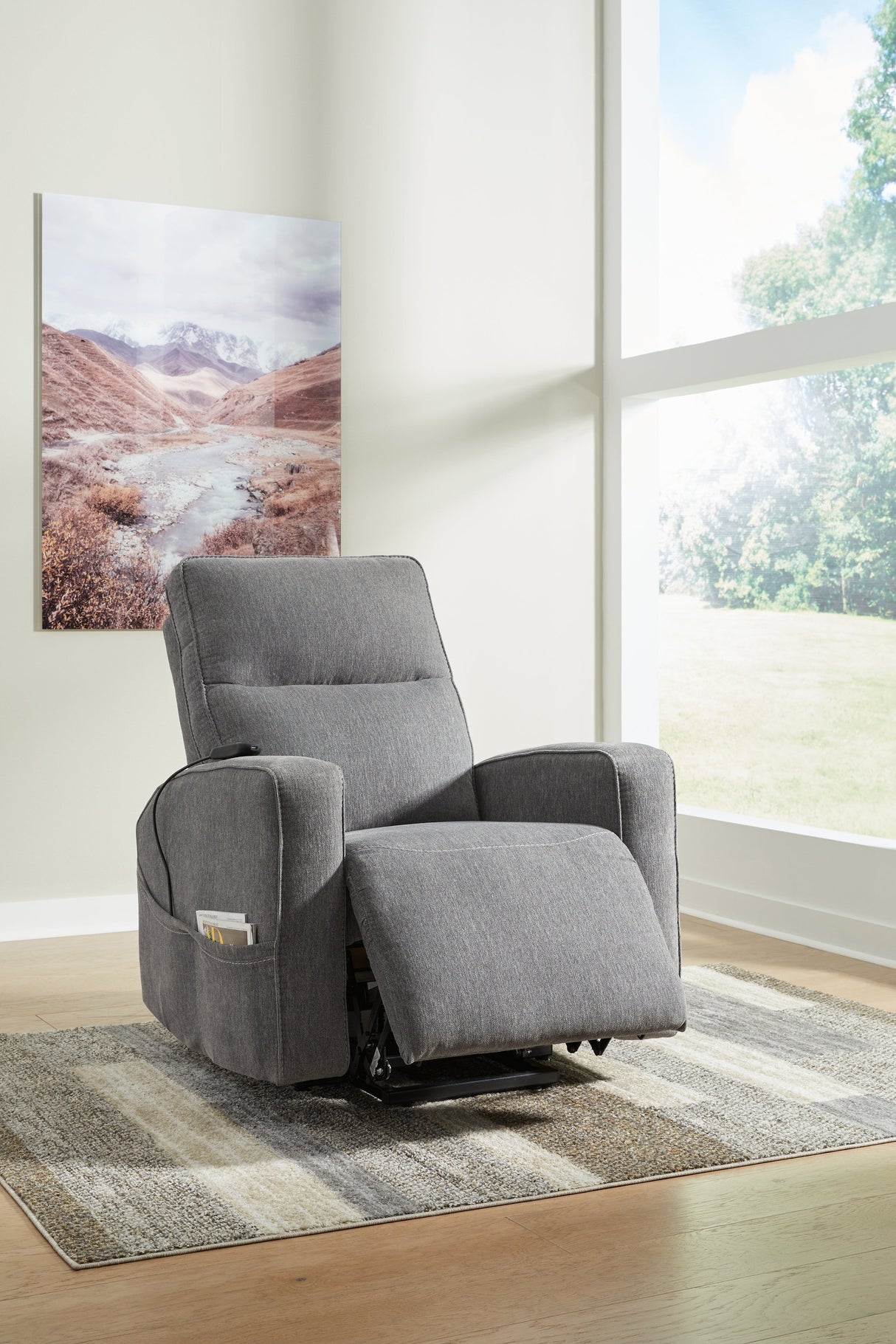 Starganza Gray Power Lift Recliner by ASHLEY FURNITURE at Eve Furniture