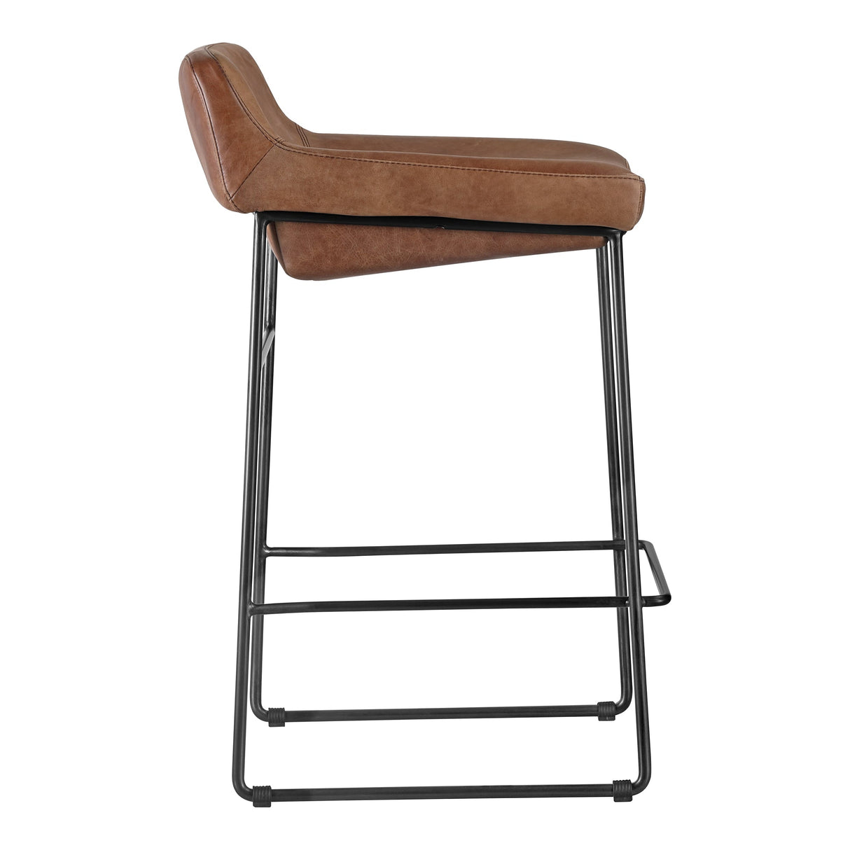 Starlet Brown Leather Counter Stool (Set of 2) by Moe's Home at Eve Furniture