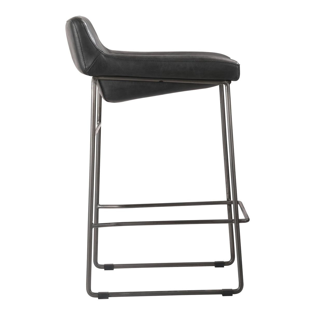 Starlet Onyx Black Leather Counter Stool (Set of 2) by MOES at Eve Furniture