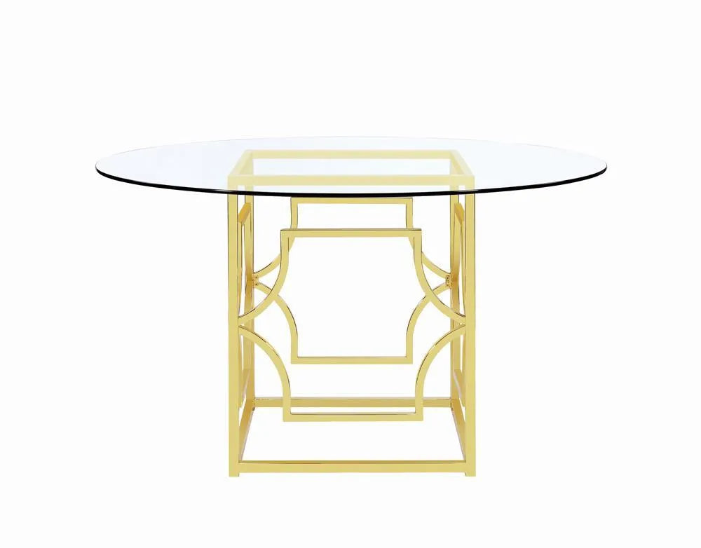 Starlight Brass Dining Table Base by Coaster at Eve Furniture